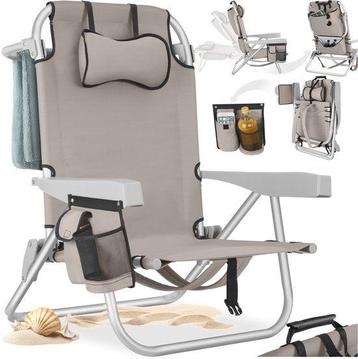 2eChoix | tectake® Beach Chair Coral - Chaise de camping beschikbaar voor biedingen