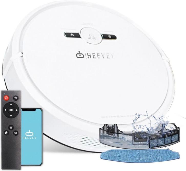 Heevey Robotstofzuiger met dweilfunctie - Slimme navigatie -, Electroménager, Aspirateurs, Envoi