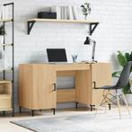 vidaXL Bureau 140x50x75 cm bewerkt hout sonoma eikenkleurig, Huis en Inrichting, Bureaus, Verzenden, Nieuw