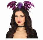 Paarse Halloween Haarband Vleermuis, Verzenden