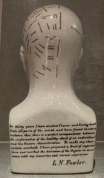 L. N. Fowler - Buste, Phrenology - 0.5 m - Keramiek,