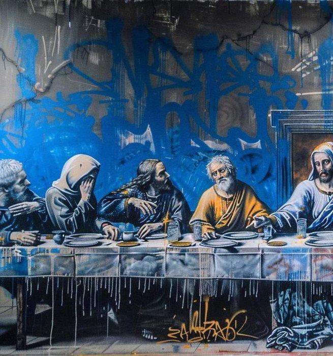 Dine Chanima (XX-XXI) - (XXL) Giant Savior in Graffiti, Antiek en Kunst, Kunst | Designobjecten