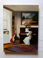 A. Della Valle (XX), da Carl Vilhelm - Dama al pianoforte