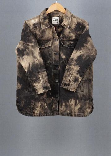 Zara Multicolor vintage denim jacket in size M, Kleding | Heren, Ophalen of Verzenden, Nieuw