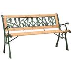 vidaXL Tuinbank 122 cm gietijzer en massief vurenhout, Verzenden, Nieuw