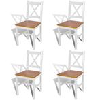 Stoelen Wit Grenen (4 st) - Tweede Kansje! Knaller!, Huis en Inrichting, Stoelen, Verzenden, Wit, Nieuw, Vier