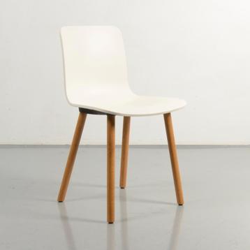 Vitra Hal design kantinestoel, wit, 4-poot onderstel, Huis en Inrichting, Stoelen, Ophalen of Verzenden, Gebruikt