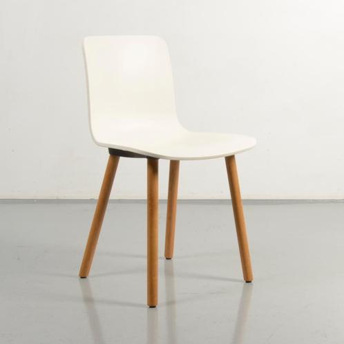 Vitra Hal design kantinestoel, wit, 4-poot onderstel, Huis en Inrichting, Stoelen, Gebruikt, Ophalen of Verzenden