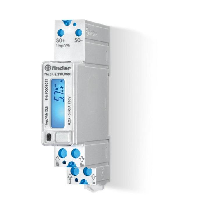 Digitale Enkel Fase KWh Meter 40A Met LCD Display -, Doe-het-zelf en Bouw, Elektriciteit en Kabels, Verzenden