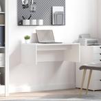 vidaXL Aan de muur bevestigd bureau Wit 80 x 45 x 30 cm, Verzenden