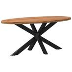 vidaXL Eettafel 200x100x74 cm ovaal massief eikenhout, Huis en Inrichting, Verzenden, Nieuw