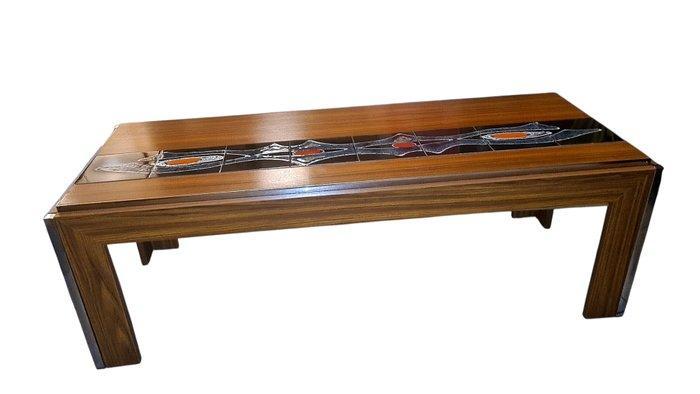 Salontafel - Hout, Keramiek, Metaal - Salontafel in, Antiquités & Art, Art | Objets design