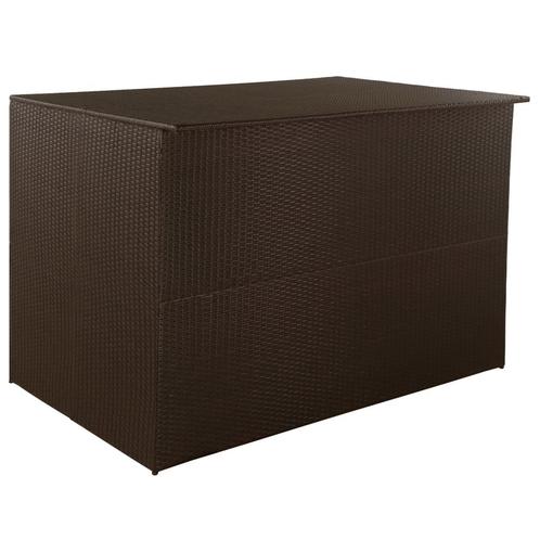 vidaXL Tuinbox 150x100x100 cm poly rattan bruin, Tuin en Terras, Bergingen en Tuinkasten, Nieuw, Verzenden