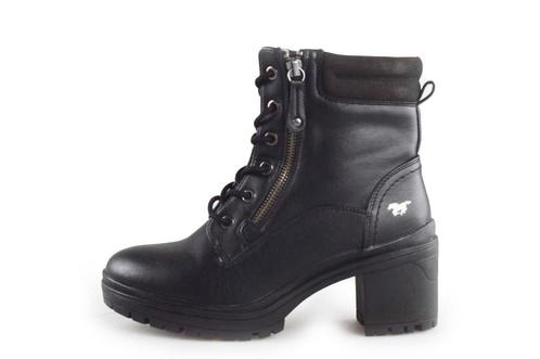 Mustang Veterboots in maat 38 Zwart | 5% extra korting, Kleding | Dames, Schoenen, Zwart, Zo goed als nieuw, Overige typen, Verzenden