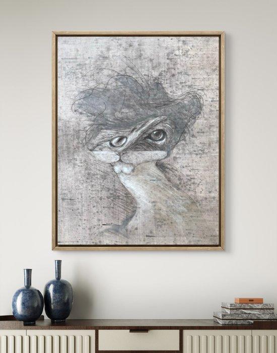 Robert Detheux (1932-2010) - Le Chat des brumes - 2005, Antiek en Kunst, Curiosa en Brocante