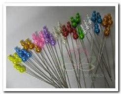 Parelspelden Hatpin 62268 Saf. Orange 9 mm 5 stuks, Huis en Inrichting, Woonaccessoires | Kunstplanten en Kunstbloemen, Nieuw