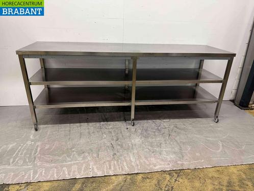Verrijdbare Werktafel Tafel 250 x 70 x 98 cm Horeca, Zakelijke goederen, Horeca | Meubilair en Inrichting, Ophalen of Verzenden