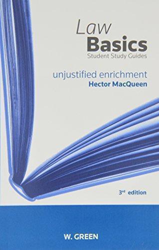 Unjustified Enrichment Lawbasics, Hector MacQueen, Livres, Livres Autre, Envoi