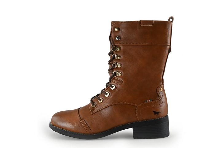 Mustang Veterboots in maat 42 Cognac, Kleding | Dames, Schoenen, Overige kleuren, Zo goed als nieuw, Overige typen, Verzenden