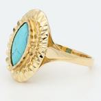 Bague - 18 carats Or jaune - turquoise, Bijoux, Sacs & Beauté