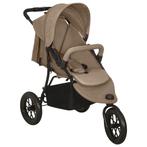 vidaXL Kinderwagen staal taupe, Enfants & Bébés, Poussettes & Combinaisons, Verzenden