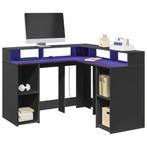 vidaXL Bureau met LED-verlichting 130x130x91 cm bewerkt hout, Huis en Inrichting, Bureaus, Verzenden, Nieuw