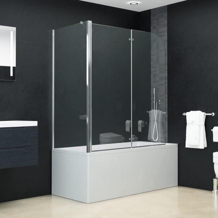 vidaXL Douche klapwand 120x68x130 cm ESG, Doe-het-zelf en Bouw, Sanitair, Nieuw, Verzenden