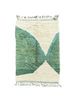 hand made - Berber Marokkaanse groen en witte wollen tapijt, Huis en Inrichting, Nieuw