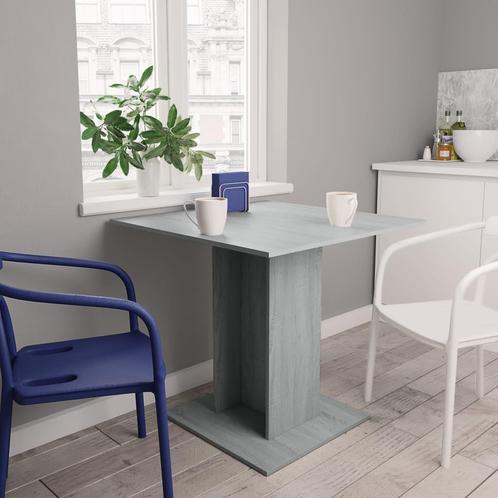 vidaXL Eettafel 80x80x75 cm bewerkt hout grijs sonoma, Maison & Meubles, Tables | Tables à manger, Envoi