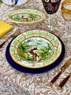 Tafelkleed met acanthusbladprint voor grote tafels,, Antiek en Kunst, Antiek | Tapijten, Tafelkleden en Textiel