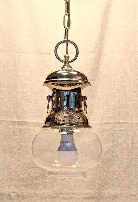 Kroonluchter - Glas, Messing - Scheepsvaartstijl Luster, Antiek en Kunst, Curiosa en Brocante