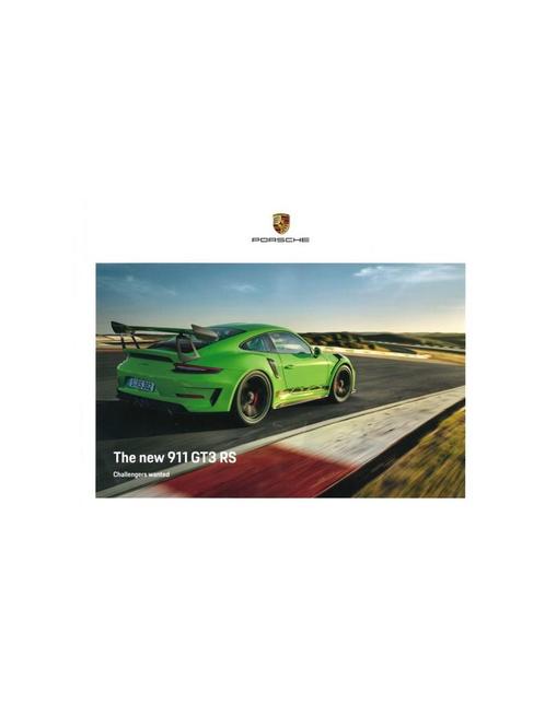2019 PORSCHE 911 GT3 RS HARDCOVER BROCHURE ENGELS, Boeken, Auto's | Folders en Tijdschriften