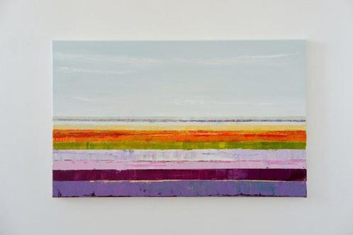 Matthieu van Riel - Tulipfields, Antiek en Kunst, Kunst | Schilderijen | Modern