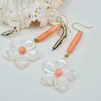 Koraal - Zilver, Verguld - Oorbellen - CORALLO ROSATO, Antiek en Kunst