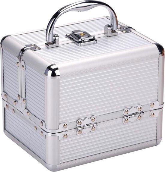 2dekans | Touch Of Beauty Make Up Koffer Zilver - Cosmetica, Muziek en Instrumenten, Behuizingen en Koffers, Ophalen of Verzenden