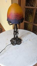 Lamp - champignonlamp - Smeedijzer - Het Franse glas