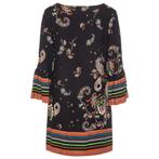 Ana Alcazar • zwarte jurk met bloemenprint • 36, Kleding | Dames, Verzenden, Zwart, Nieuw, Maat 36 (S)