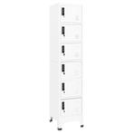 vidaXL Lockerkast 38x40x180 cm staal wit, Huis en Inrichting, Verzenden, Nieuw