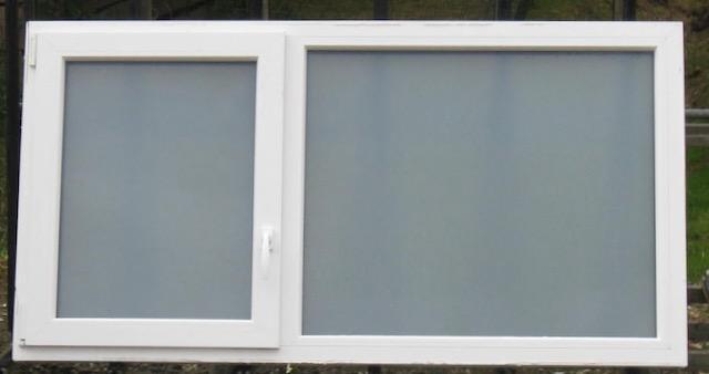 pvc raam , chassis , kozijn 172 x 90 wit / kwartsgrijs, Doe-het-zelf en Bouw, Raamkozijnen en Schuifdeuren, Inclusief glas, Zo goed als nieuw