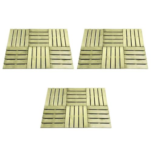 vidaXL 18 st Terrastegels 50x50 cm hout groen, Doe-het-zelf en Bouw, Vloerdelen en Plavuizen, Nieuw, Verzenden