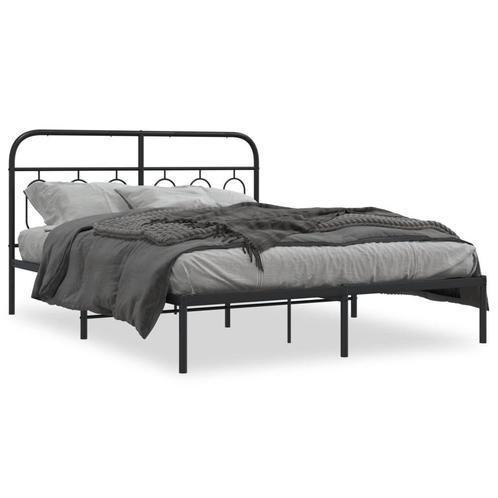 Bedframe Metaal Zwart | Logeerbed? | Retour Deal 40%, Huis en Inrichting, Slaapkamer | Bedden, 160 cm, 200 cm, Zwart, Nieuw, Metaal
