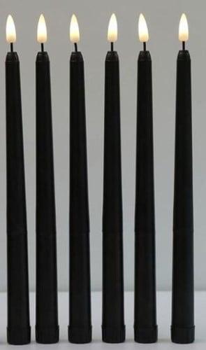 LED Kaarsen Ledcandle Warmwit Zwart 6 stuks, Hobby en Vrije tijd, Knutselen, Nieuw