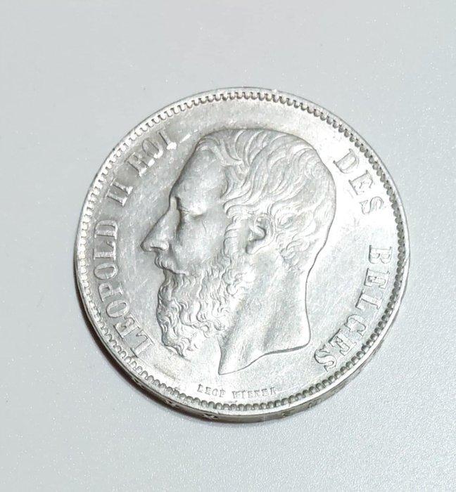 België. Leopold II. 5 Francs 1871 (Zonder minimumprijs), Postzegels en Munten, Munten | Nederland