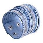 Fako Bijoux® - Armband - Breed - Strass - Lichtblauw, Verzenden