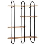 vidaXL Wandplank 90x20x116,5 cm Massief Ruw Hout Mango, Huis en Inrichting, Kasten | Wandmeubels, Verzenden, Nieuw