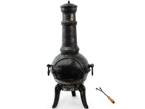 Veiling - Outdoor Chiminea met Scharnierende Rasterdeur, Tuin en Terras, Tuinhaarden, Nieuw
