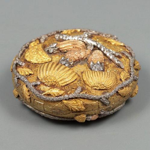Paolo Cazzaniga (Rome) - Compact - Boîte - Or 18 ct -, Antiek en Kunst, Antiek | Meubels | Stoelen en Sofa's