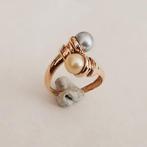 Ring - 18 karaat Geel goud Parel, Handtassen en Accessoires, Nieuw