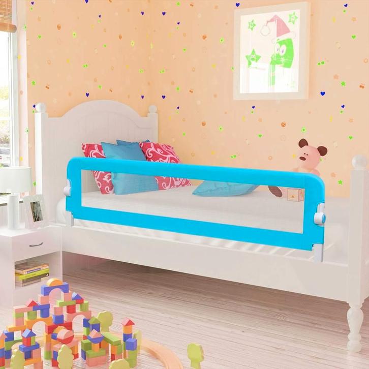 vidaXL Bedhekje peuter 150x42 cm blauw, Enfants & Bébés, Barrières, Envoi