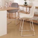 Nino barkruk | Kookeiland | 65 cm | Wit onderstel, Huis en Inrichting, 1 kruk, Verzenden, Nieuw, 90 cm of meer